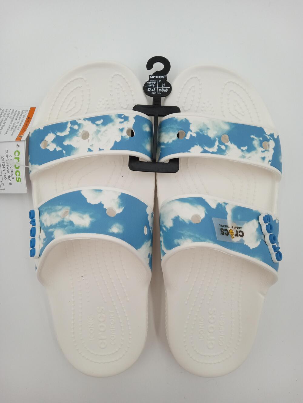 Crocs Classic Out Of This World Shoes Womens Slide Sandals Blue Comfort Size 11